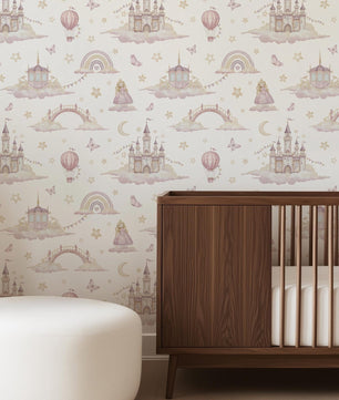 Papel para paredes tierra de princesa mosaico2