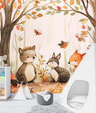 Papel para paredes Amigos del bosque