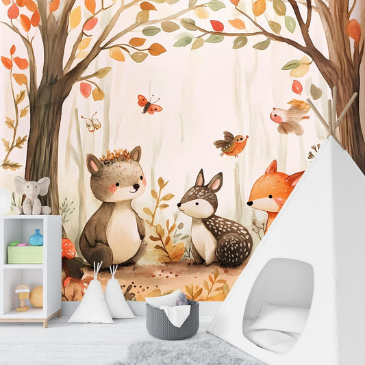 Papel para paredes Amigos del bosque