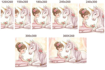 Papel para paredes Unicornio con Bailarina