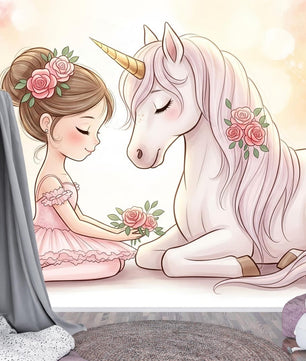 Papel para paredes Unicornio con Bailarina