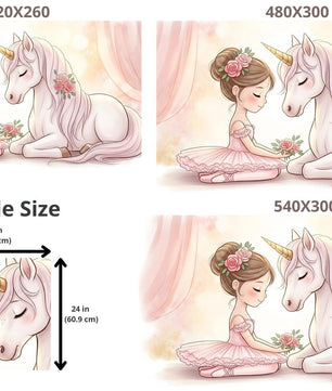 Papel para paredes Unicornio con Bailarina