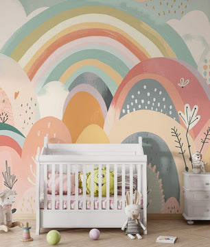Papel para paredes Montañas de Arcoiris