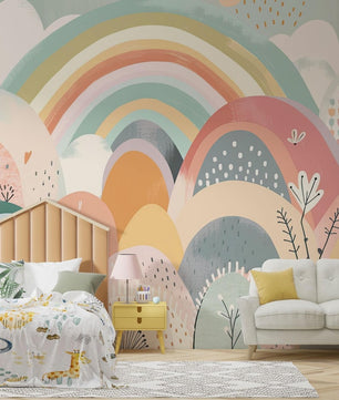 Papel para paredes Montañas de Arcoiris