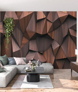 Papel para paredes Madera 3D 2