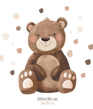 Vinilos decorativos Adhesivos infantiles de Pared de oso teddy con manchas