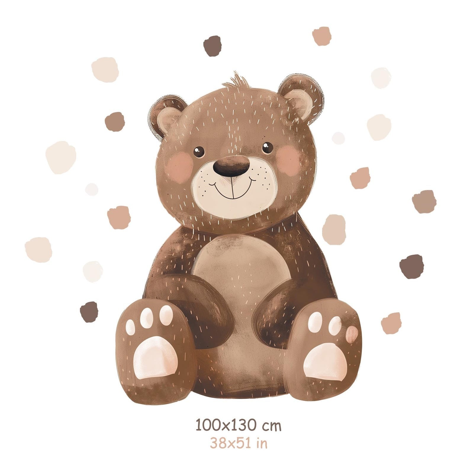 Vinilos decorativos Adhesivos infantiles de Pared de oso teddy con manchas