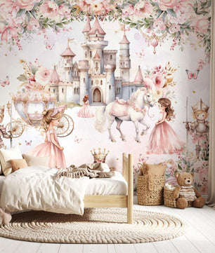 Papel para paredes Princesa castillos con principe