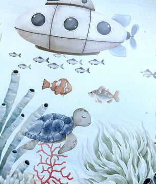 Papel para paredes Fondo marino acuarela