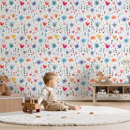 Papel para paredes Flores Mosaico 3