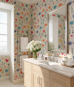 Papel para paredes Flores Mosaico 3