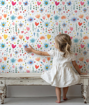 Papel para paredes Flores Mosaico 3