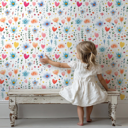 Papel para paredes Flores Mosaico 3