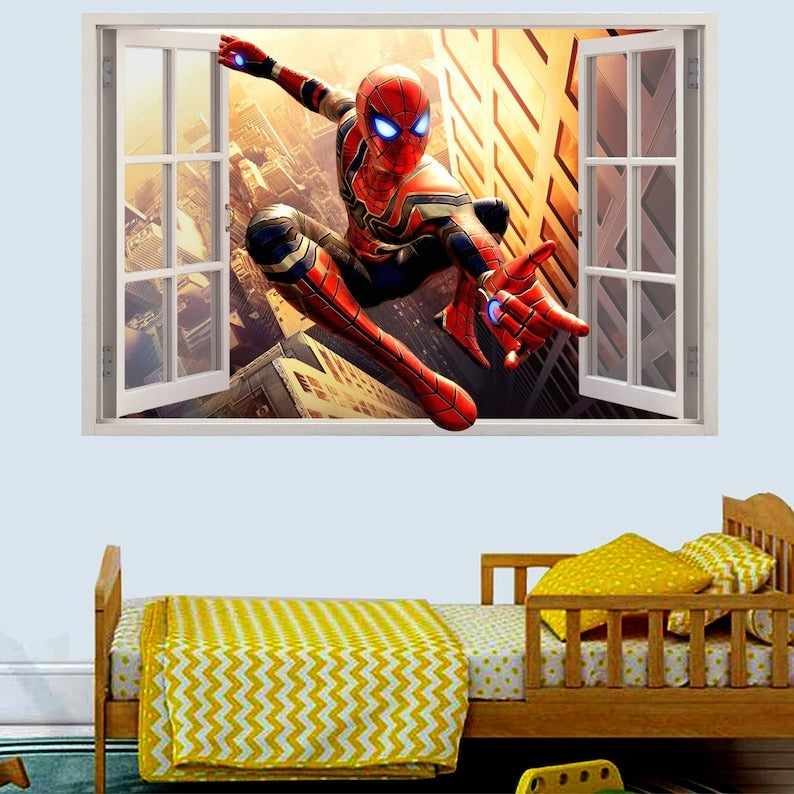 Vinilos decorativos Adhesivos infantiles de pared spiderman modelo 5 niño