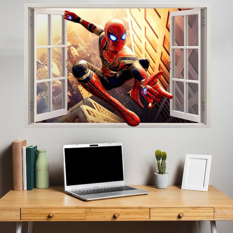 Vinilos decorativos Adhesivos infantiles de pared spiderman modelo 5 niño