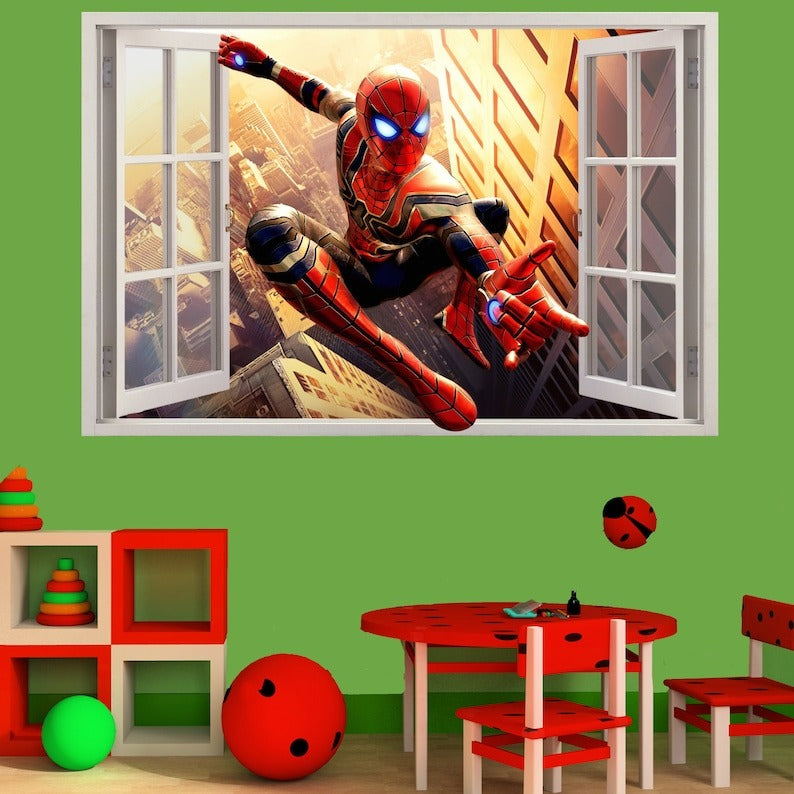 Vinilos decorativos Adhesivos infantiles de pared spiderman modelo 5 niño