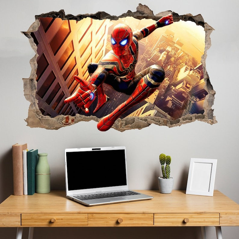 Vinilos decorativos Adhesivos infantiles de pared spiderman modelo 2 niño