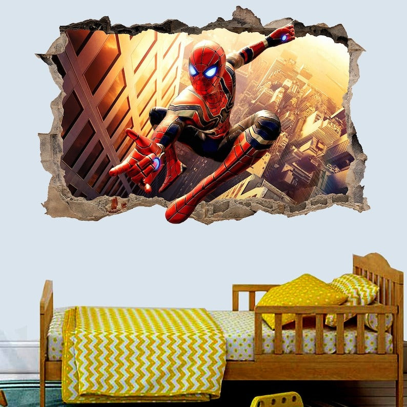 Vinilos decorativos Adhesivos infantiles de pared spiderman modelo 2 niño