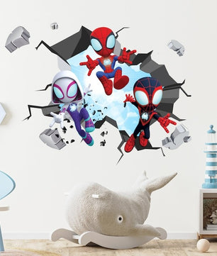 Vinilos decorativos Adhesivos infantiles de pared spiderman modelo 1 niño