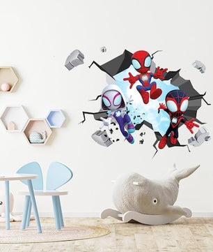 Vinilos decorativos Adhesivos infantiles de pared spiderman modelo 1 niño