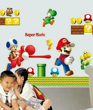 Vinilos decorativos Adhesivos infantiles de Pared mario bros 9 niño (0067)