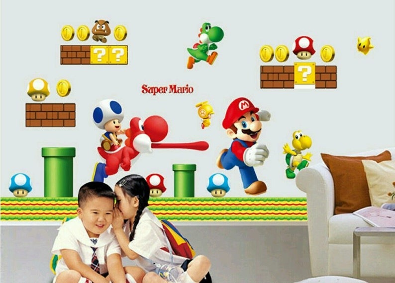 Vinilos decorativos Adhesivos infantiles de Pared mario bros 9 niño (0067)