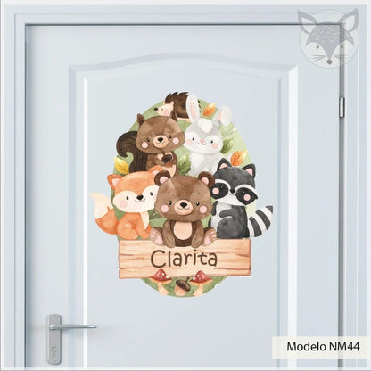 Combo de Vinilos decorativos Adhesivos Animales acuarela