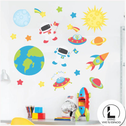 Combo de Vinilos decorativos Adhesivos Astronauta