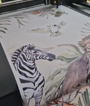 Papel para paredes infantil Paraíso safari acuarela