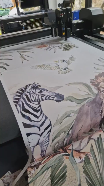 Papel para paredes infantil Paraíso safari acuarela