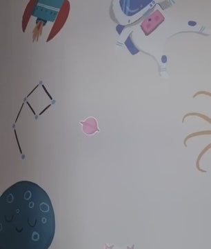 Vinilos decorativos Adhesivos infantiles de Pared espacio astronautas 13 niño