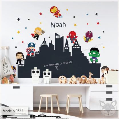 Combo de Vinilos decorativos Adhesivos Superheroes