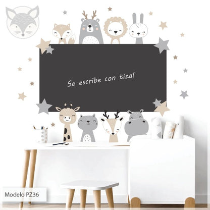 Combo de Vinilos decorativos Adhesivos Animales beige