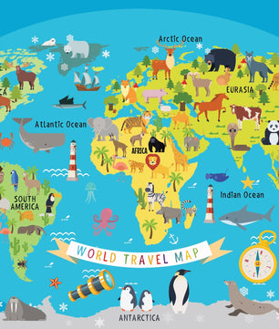 Papel para paredes Mapa mundial 6