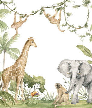 Papel para paredes Animales africanos en la selva