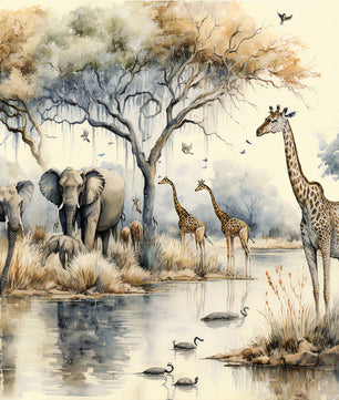 Papel para paredes Selva tropical africana