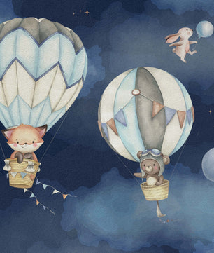 Papel para paredes Animales voladores azul o rosa