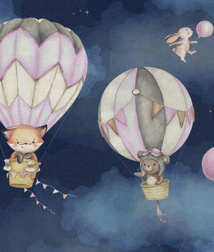 Papel para paredes Animales voladores azul o rosa