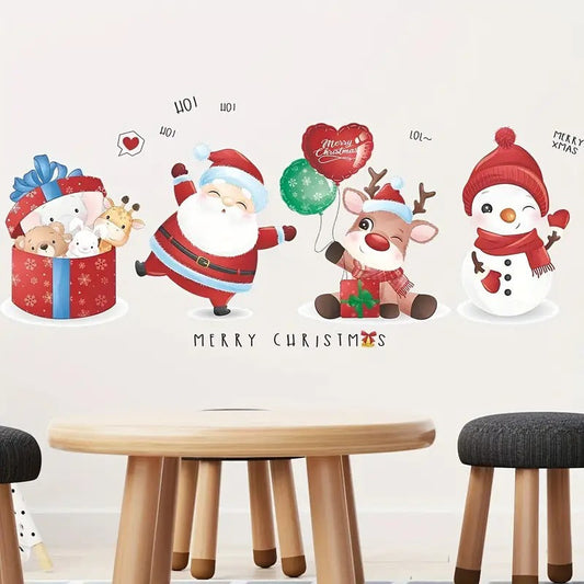 Vinilos decorativos Adhesivos infantiles de vinilo para Paredes Navideñas Con adornos