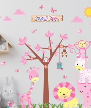 Vinilos decorativos Adhesivos infantiles de pared arboles infantiles de niña