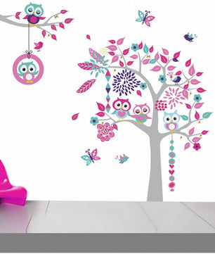 Vinilos decorativos Adhesivos infantiles de pared arboles infantiles de niña