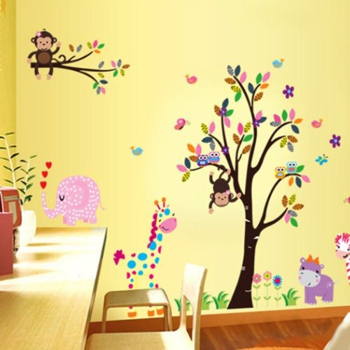 Vinilos decorativos Adhesivos infantiles de pared arboles infantiles de niña