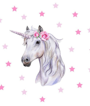 Vinilos decorativos Adhesivos infantiles de Pared unicornio con estrellas niña