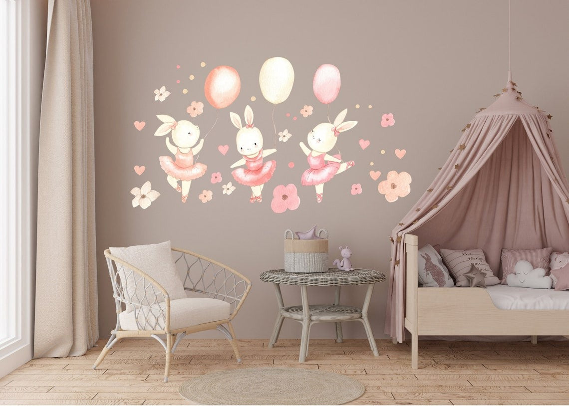 Vinilos decorativos Adhesivos infantiles de Pared  Conjunto para niñas