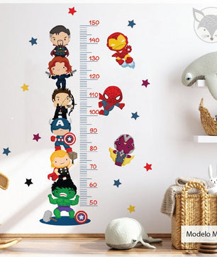 Medidor de altura infantil de superheroes niño (0074)