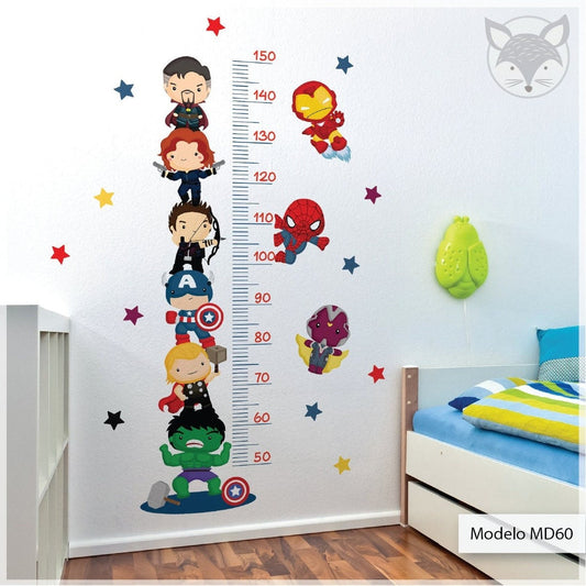 Medidor de altura infantil de superheroes niño (0074)