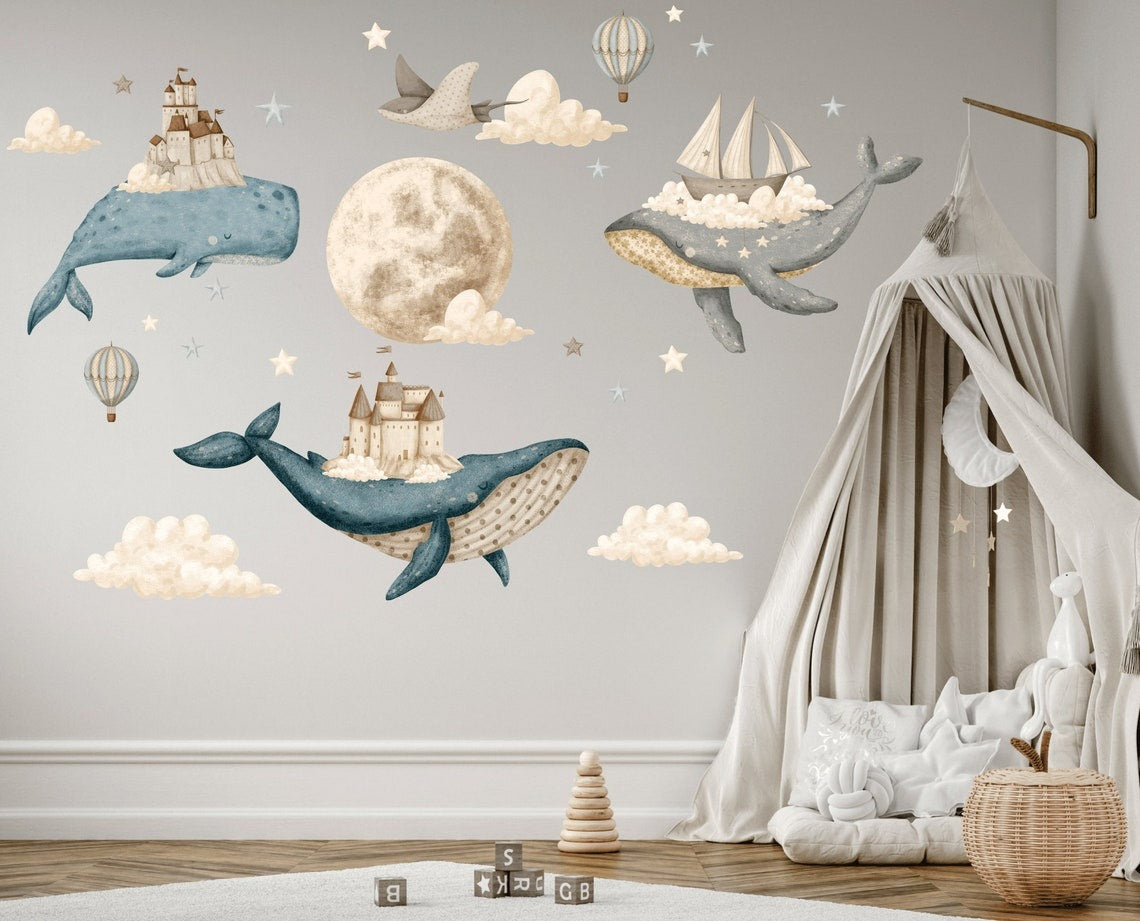 Vinilos decorativos Adhesivos infantiles de Pared  Conjunto de animales modelos variados