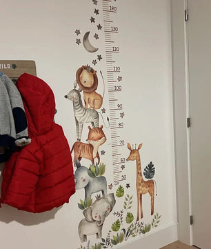 Medidor de altura infantil con animales de colores 2 niña niño (0072)