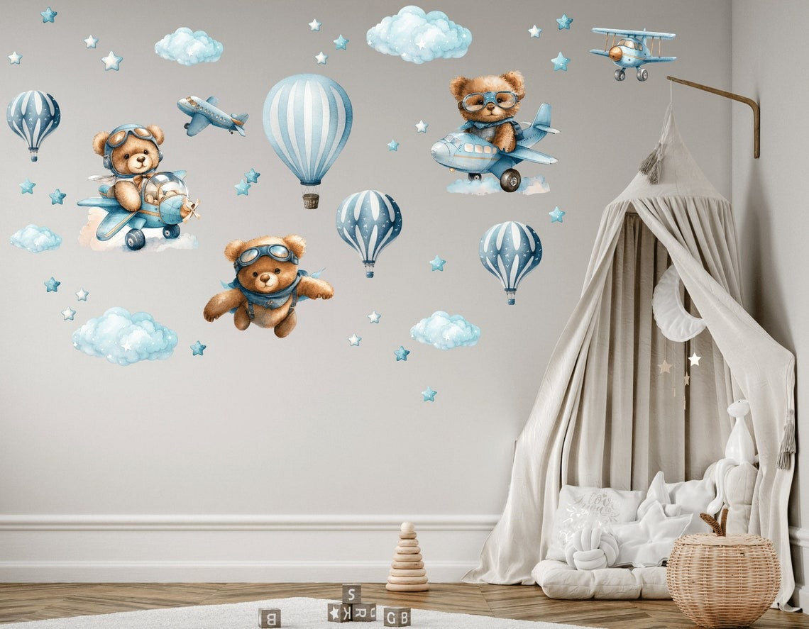 Calcomania de Pared de oso de peluche niño (0033)