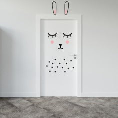 Vinilos decorativos Adhesivos infantiles de Puerta infantil con animales